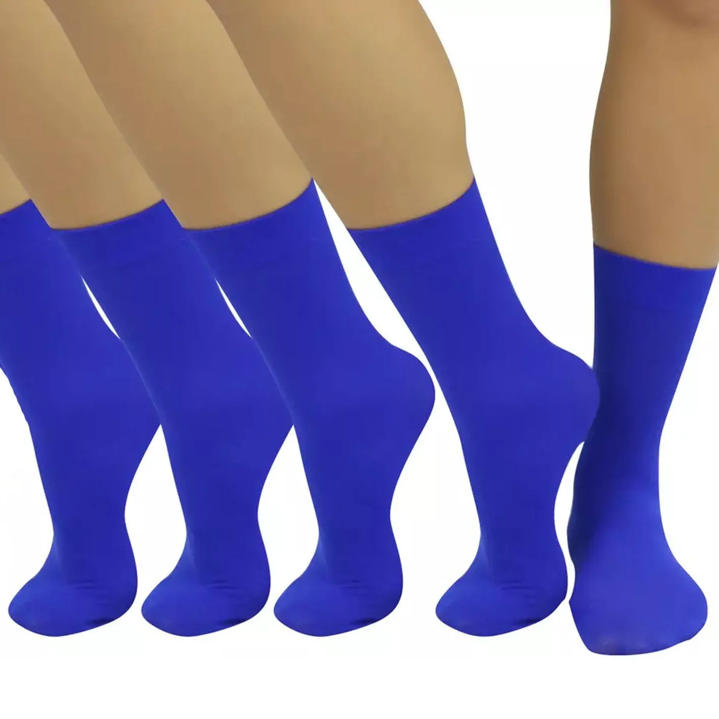 6-Pair: Ankle High Opaque Nylon Trouser Socks