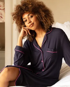 Avery Navy Jersey Nightshirt