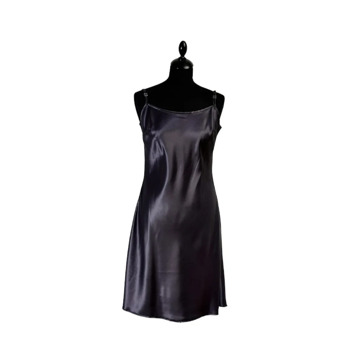 Black Pure Mulberry Silk Nightdress