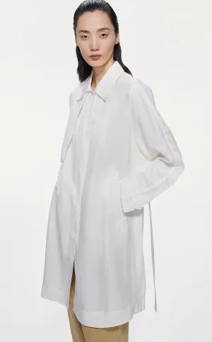 Coat / JNBY Mid-Length Loose Fit Trench Coat