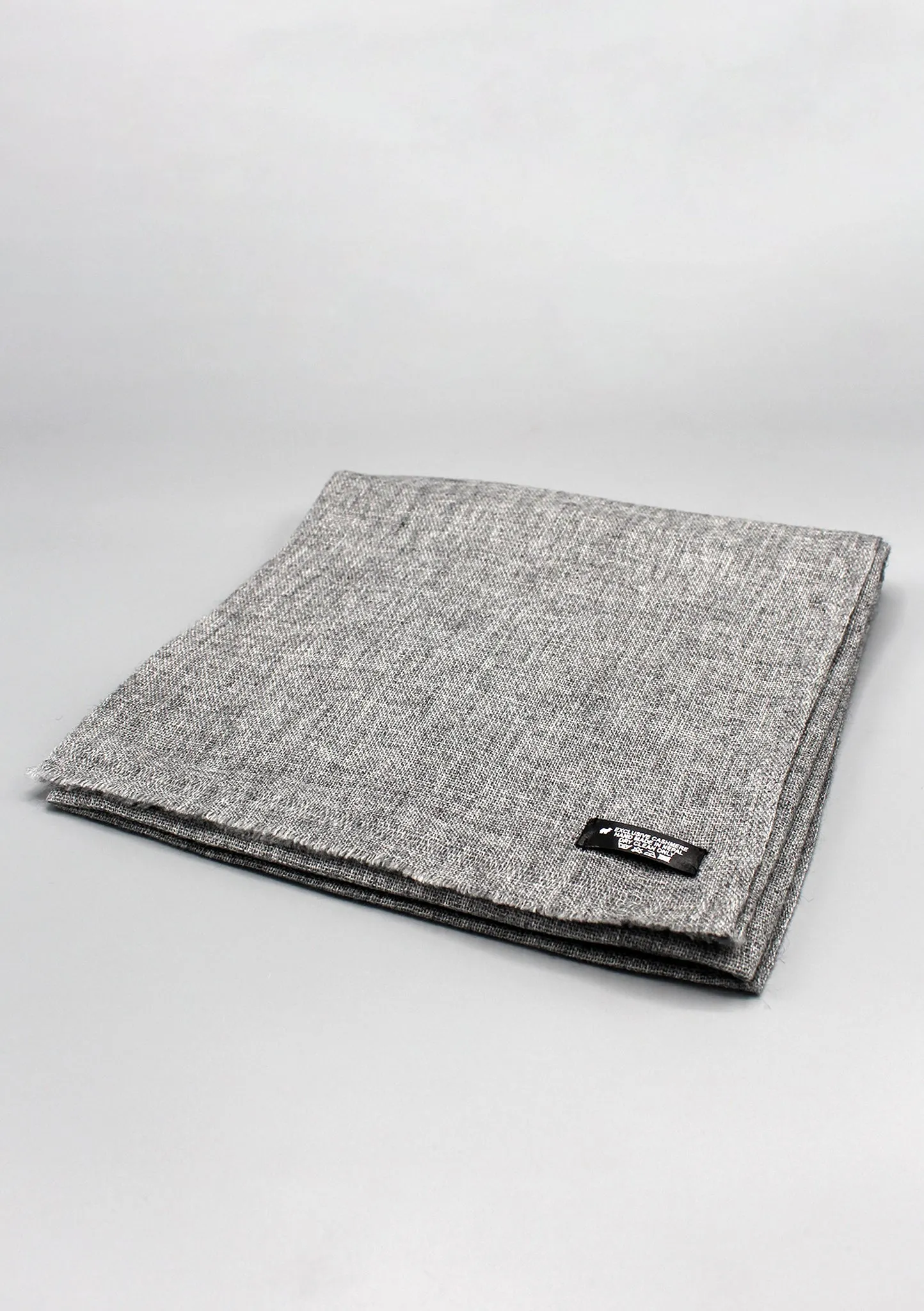 Dark Grey Soft Wool Cashmere Shawl