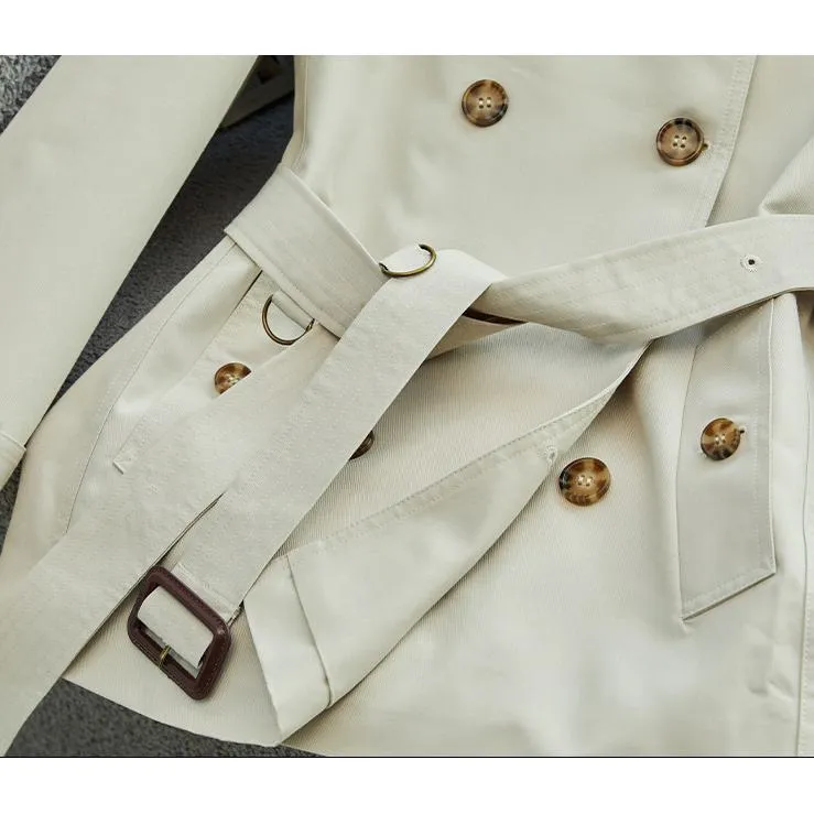 Double Breasted Cotton Trench Coat