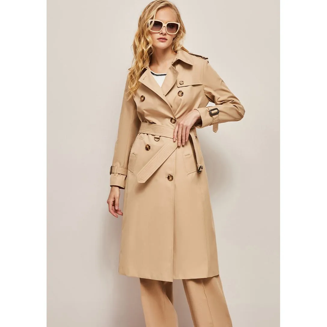 Double Breasted Cotton Trench Coat