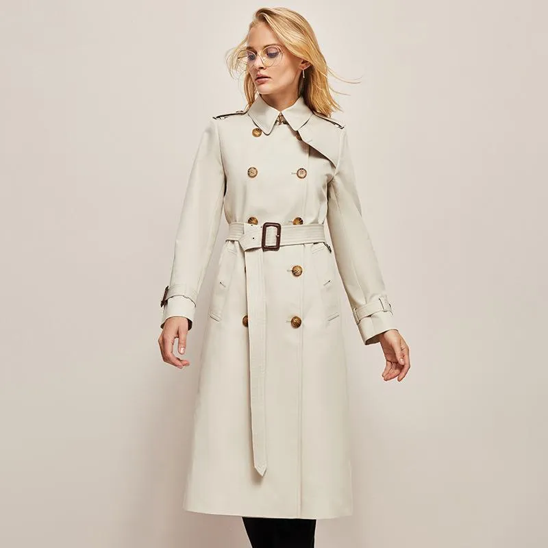 Double Breasted Cotton Trench Coat