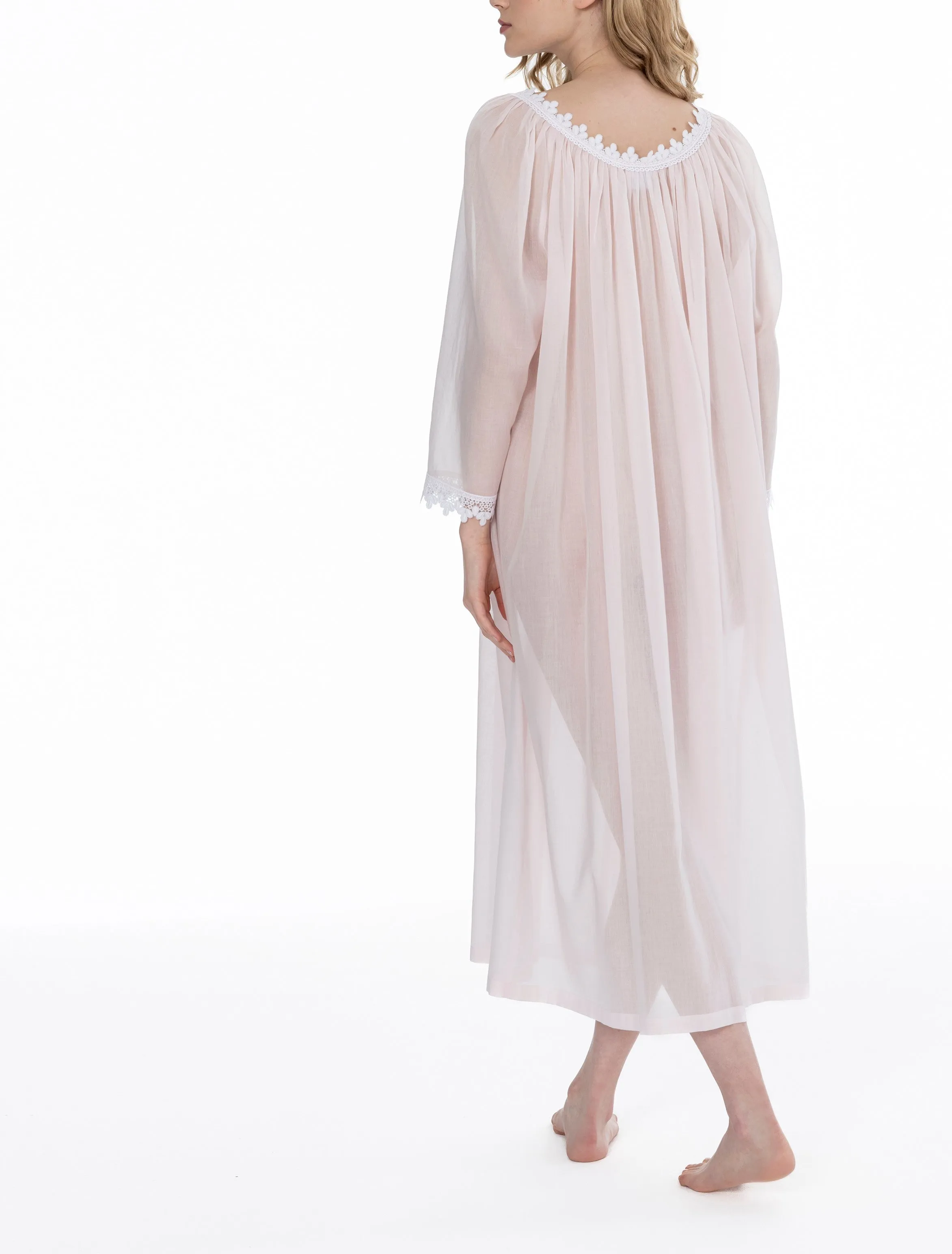 Elyse 3NH Long Mousseline Nightdress (In stock, 3 day delivery)