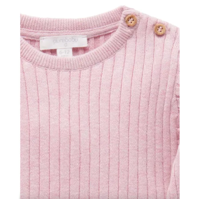 Fine Rib Jumper - Marshmallow Melange