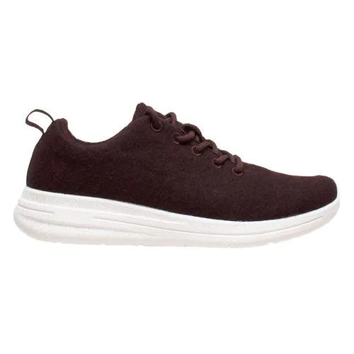 FreeShield Womens Real Wool Casual Burgundy Shoe