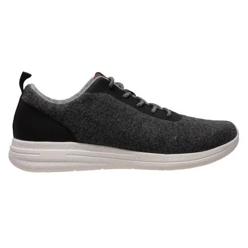 FreeShield Womens Real Wool Casual Charcoal Shoe/Black Shoe