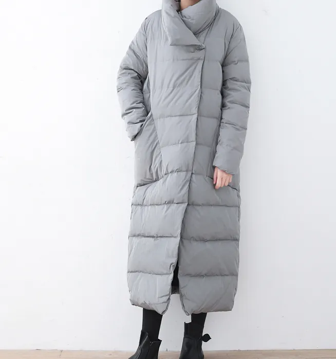 Large Pockets Long Loose Winter Women Down Jacket AMT1008