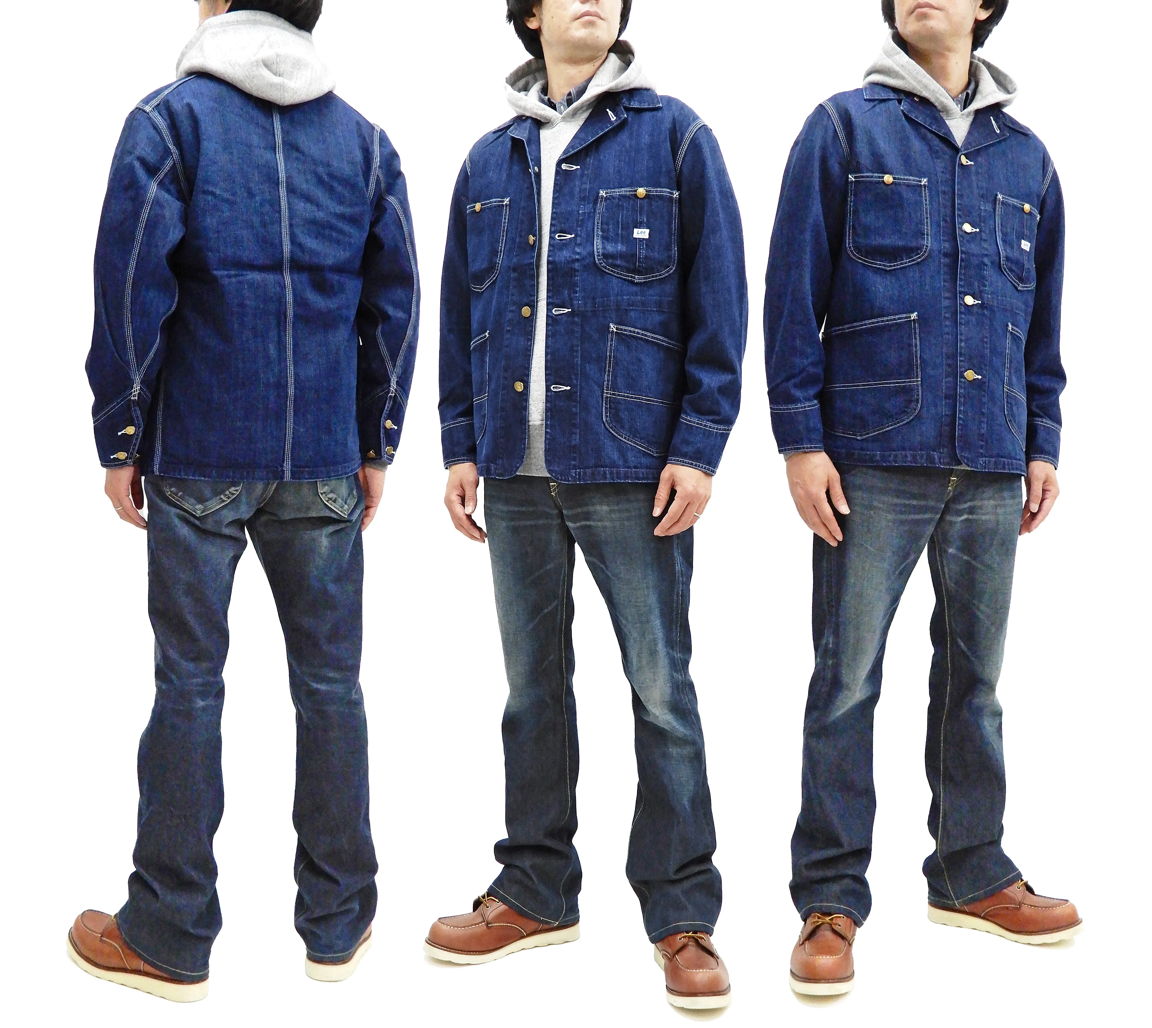 Lee Loco Jacket Men's Denim Chore Coat Unlined Railroad Work Jacket LT0659 LT0659-136 Denim