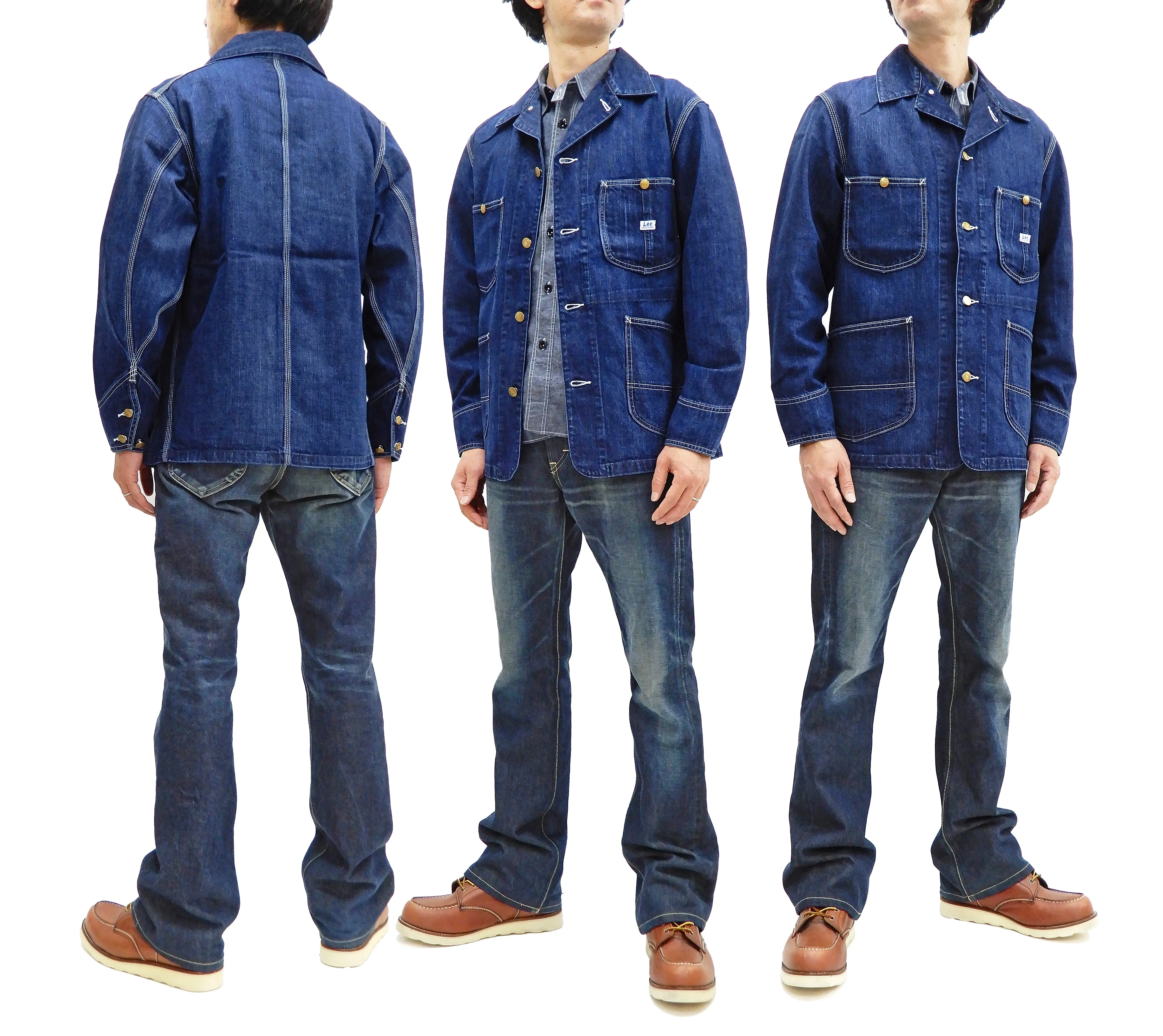 Lee Loco Jacket Men's Denim Chore Coat Unlined Railroad Work Jacket LT0659 LT0659-136 Denim