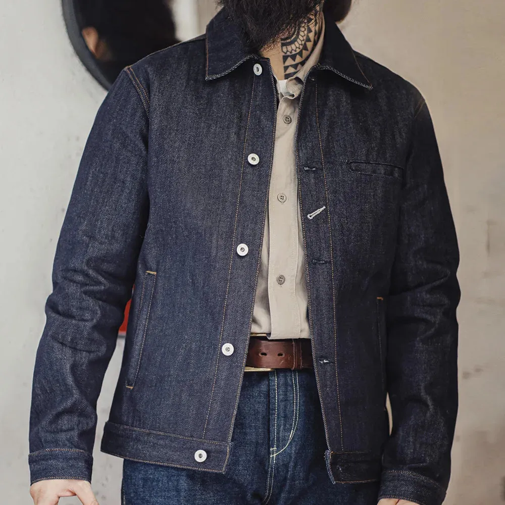 Men's Retro Denim Jacket with Lapel Coat - Original Brand