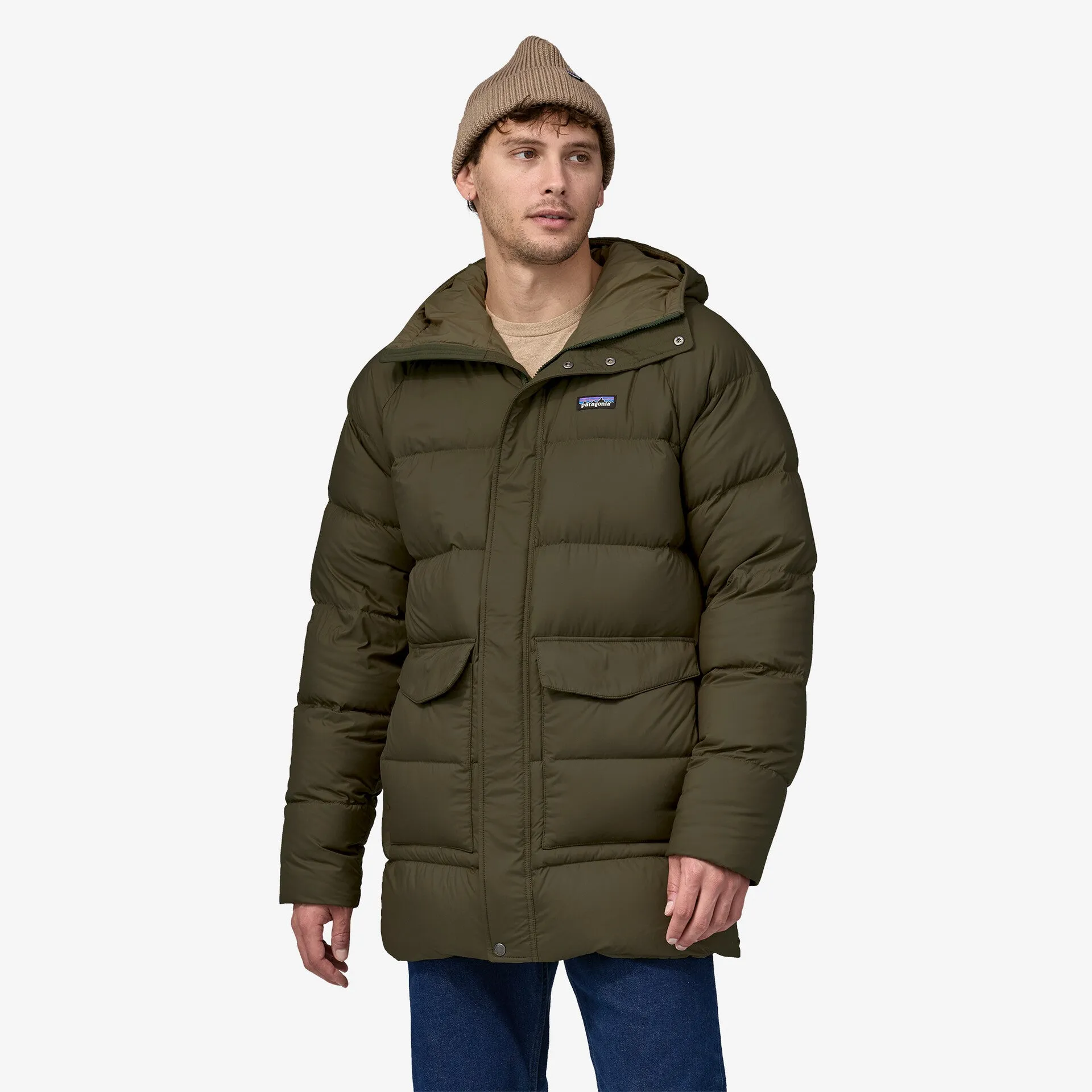 Men's Silent Down Parka Patagonia, green