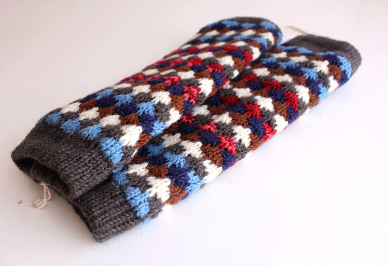 Multicolor Woolen Sherpa Legwarmers