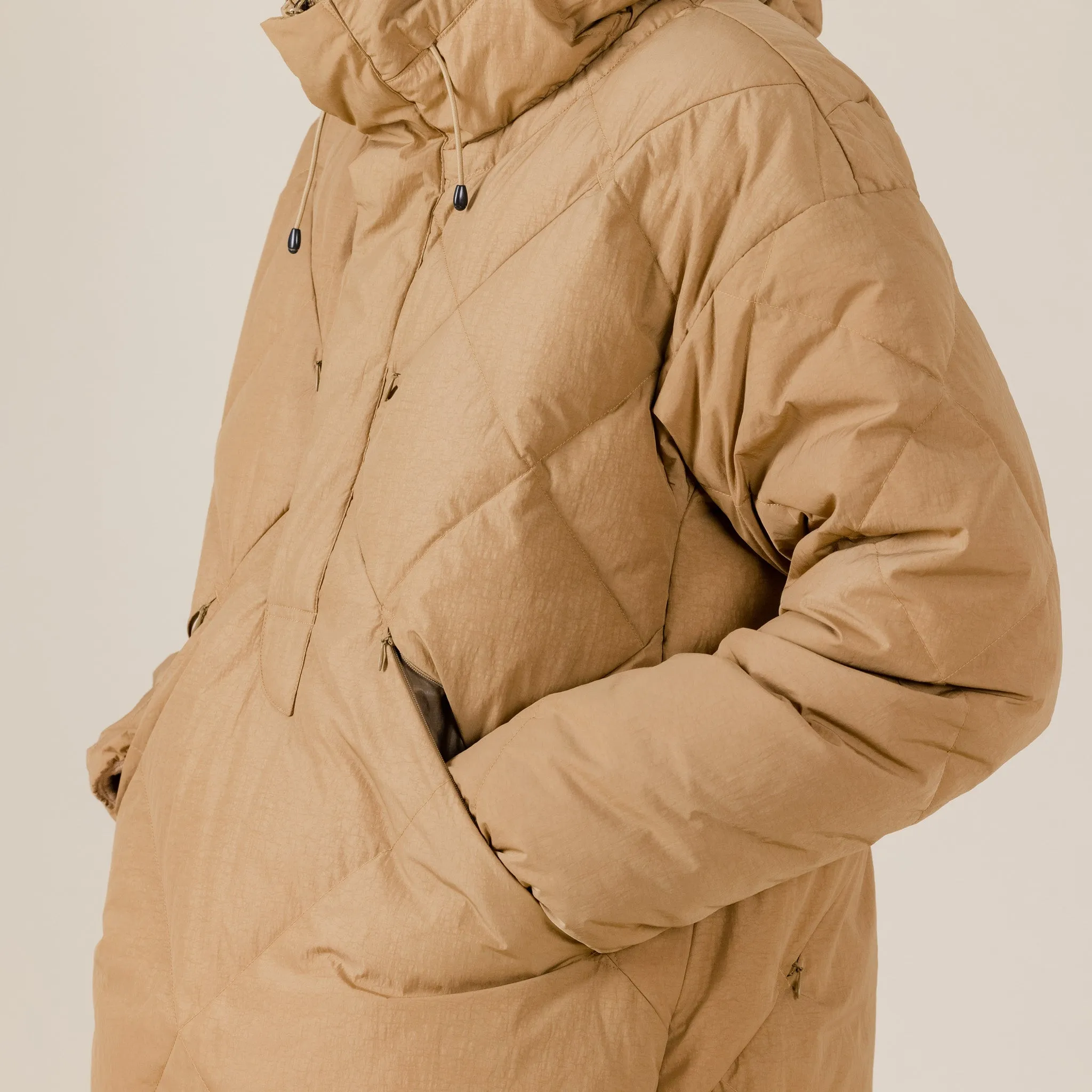 Hiroshi Nozawa Norbit Bush Down Anorak Jacket - Coyote Color