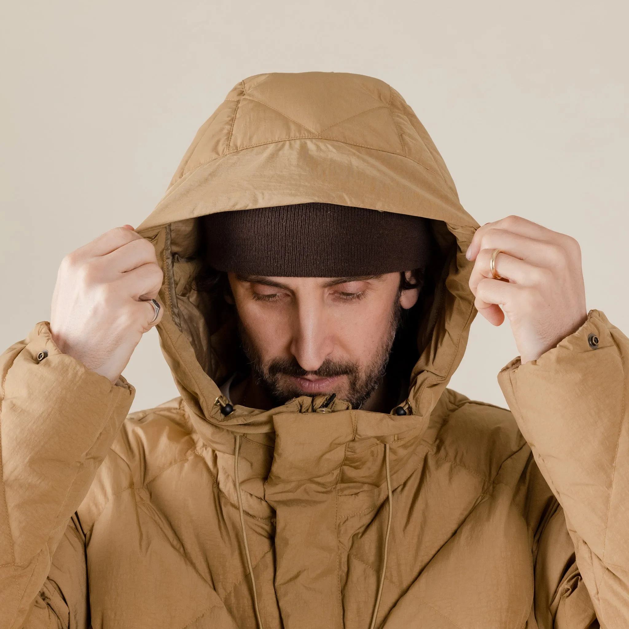 Hiroshi Nozawa Norbit Bush Down Anorak Jacket - Coyote Color