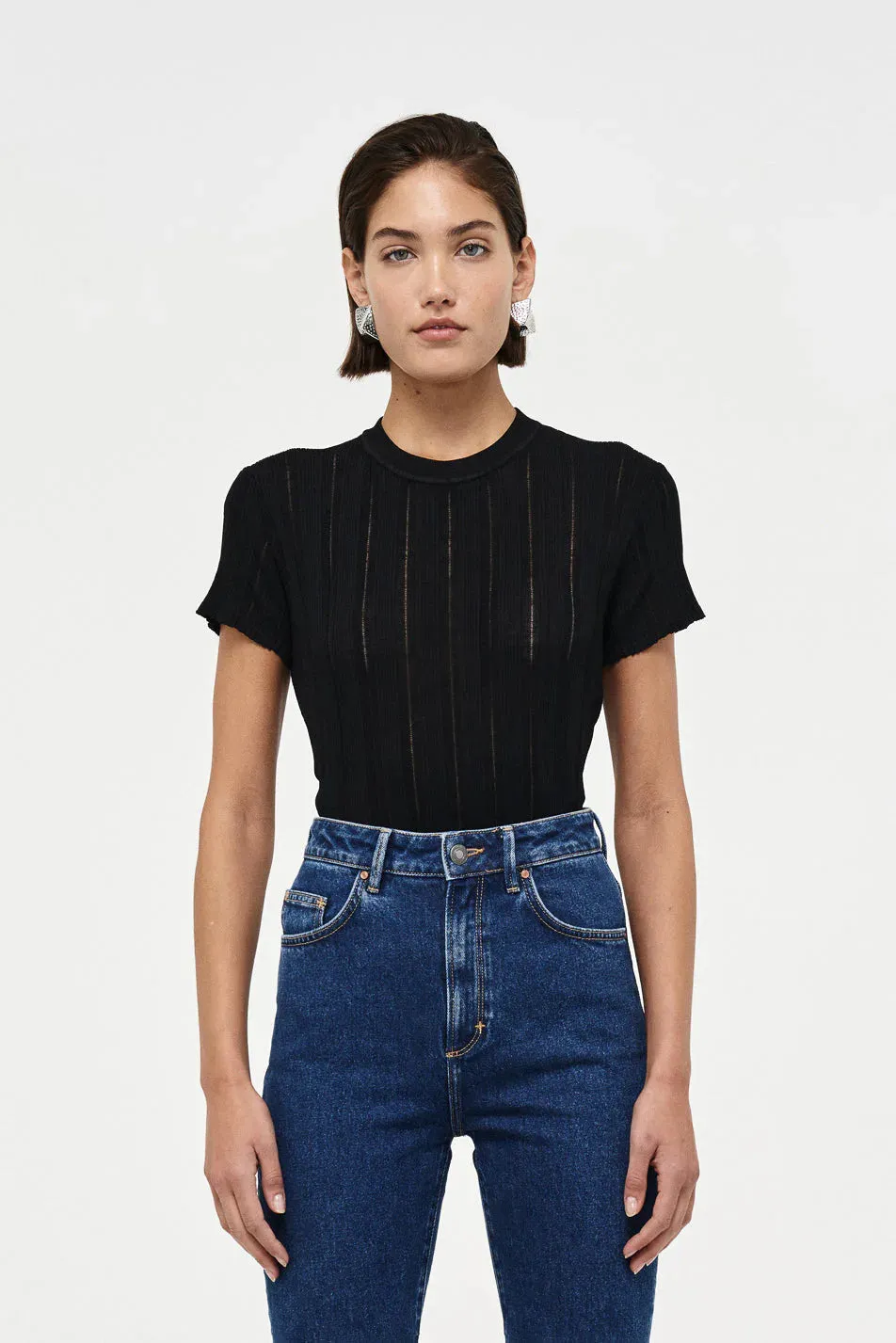 OPAL KNIT TEE (Black)