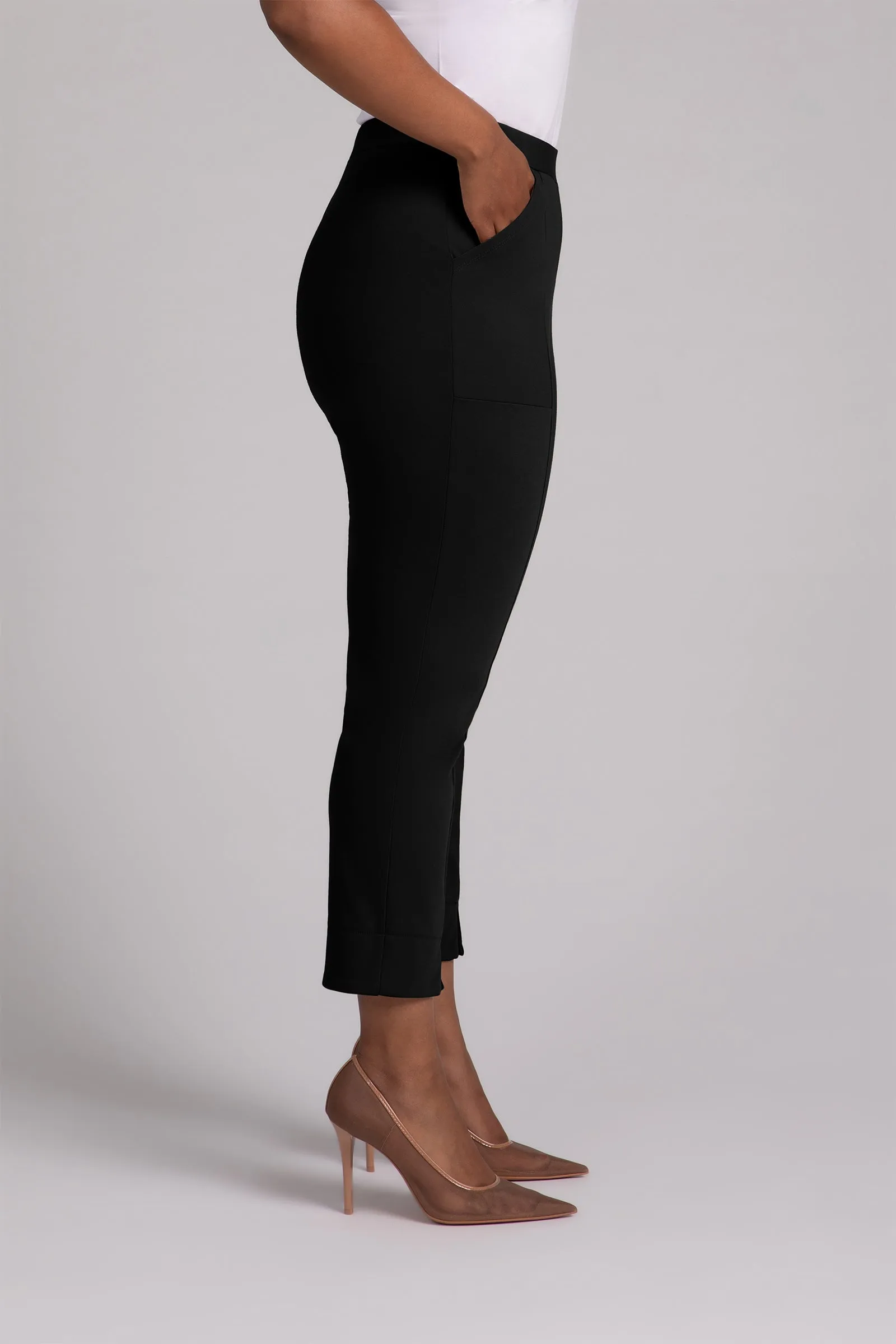 Ponte Hepburn Ankle Pant | Black