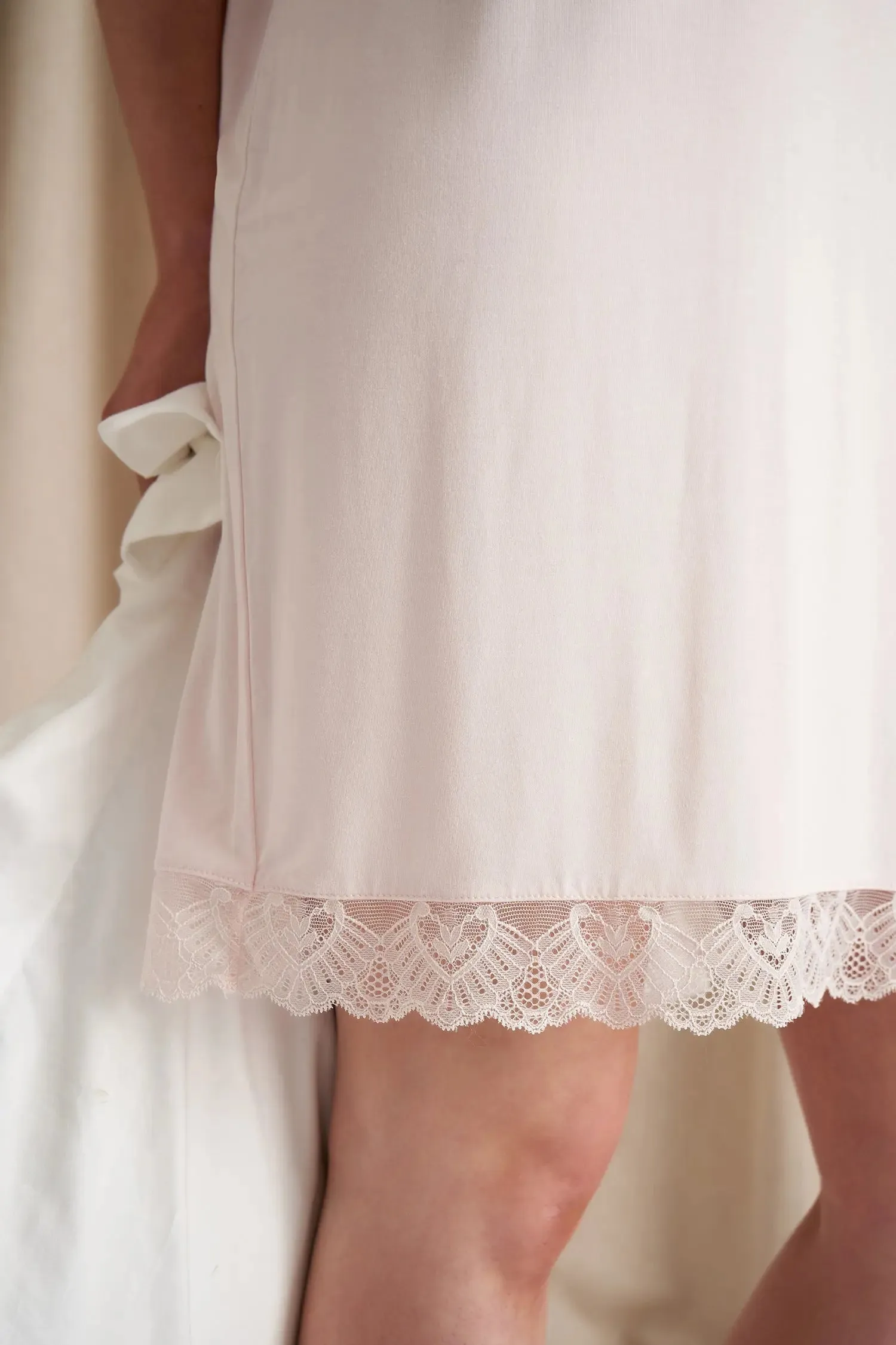 Powder Puff Bamboo Lace Tee Dress