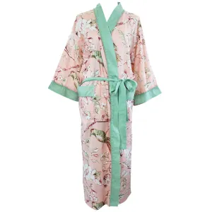 "Peach Blossom" Printed Cotton Ladies Dressing Gown