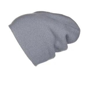 Reversible Slouchy Grey Cashmere Hat