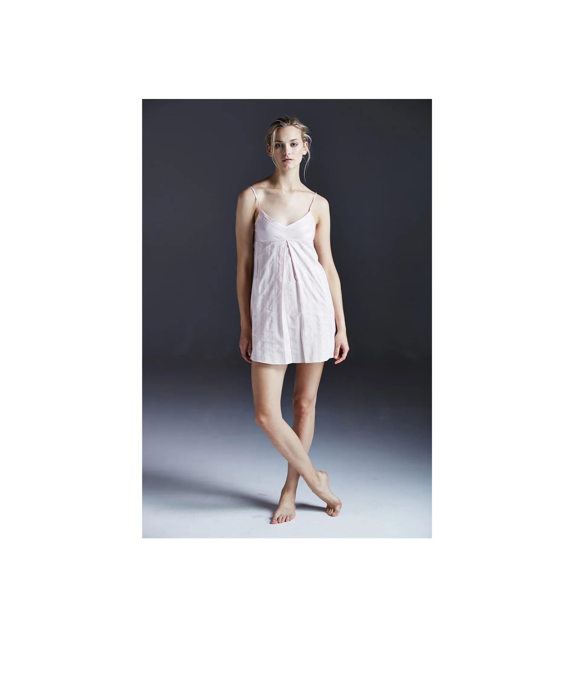 shadow stripe short chemise