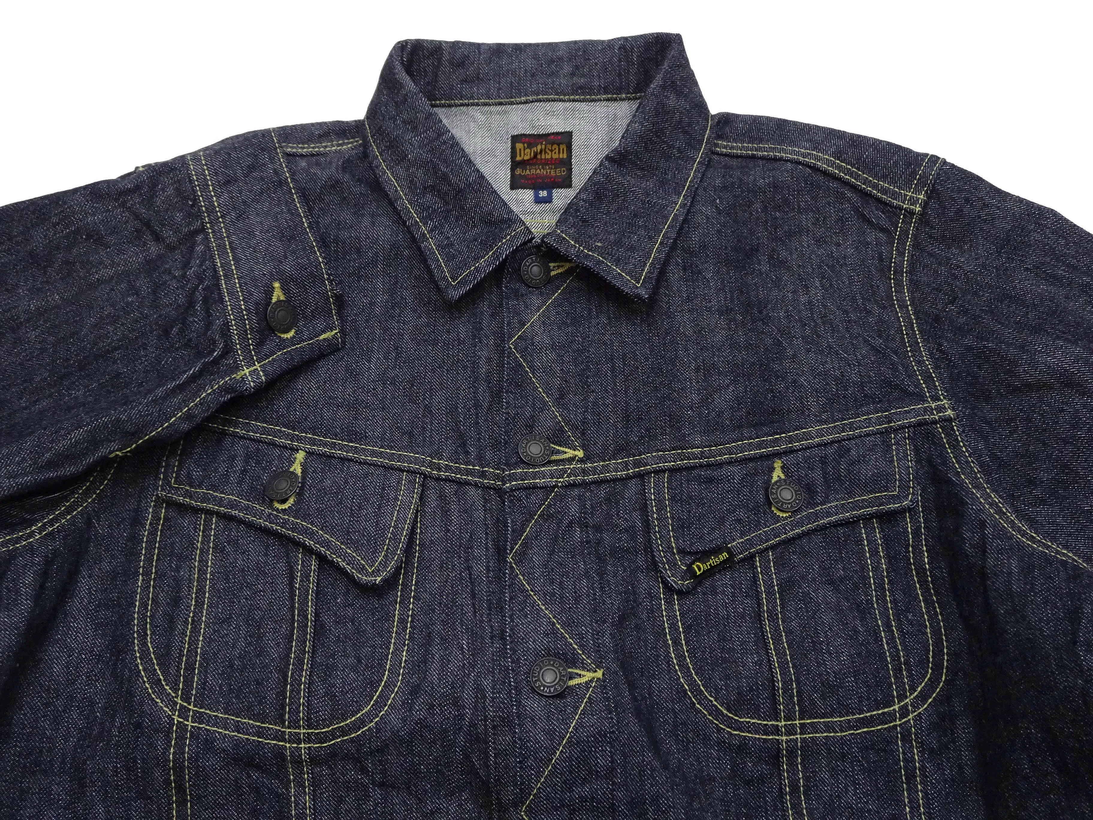 Studio D'artisan Denim Jacket 101-J Men's Reissue Lee Rider 101J Jean Jacket D4557 One-Wash Indigo Denim