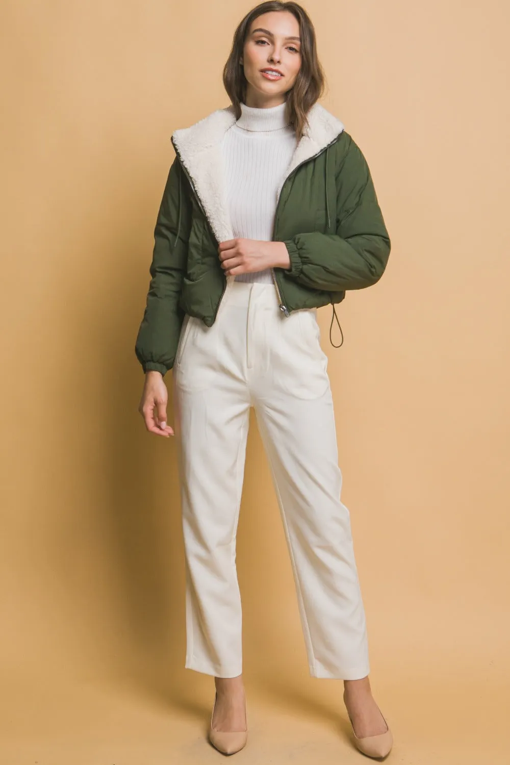 Styles Sherpa Reversible Jacket - Hunter Green