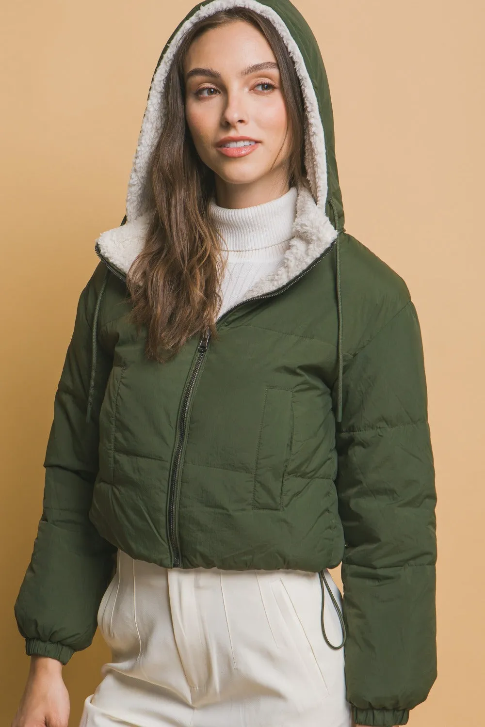 Styles Sherpa Reversible Jacket - Hunter Green