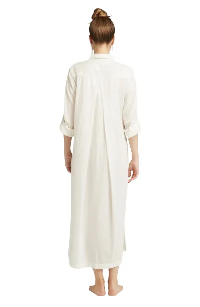 The Maxi Shirt Organic Cotton White