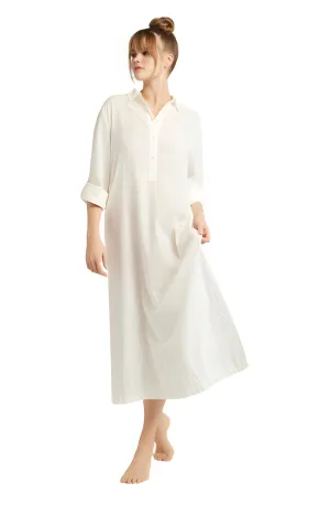 The Maxi Shirt Organic Cotton White