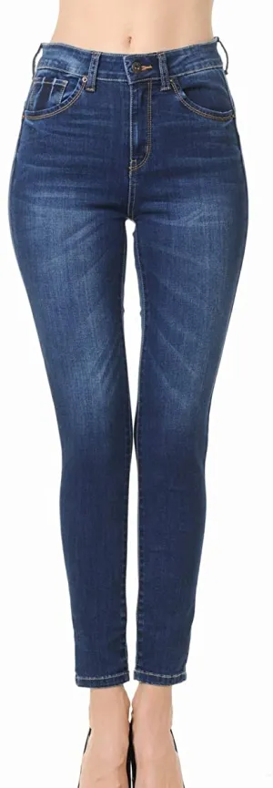 Wax Jean Denim Women's Push-Up High-Rise Skinny Jean in Fine Cotton Denim