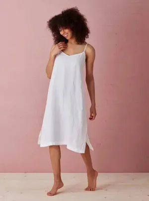 White Alice 100% Linen Cami Nightie