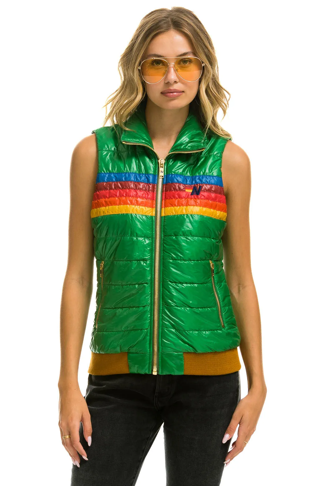 WOMEN'S 5 STRIPE VEST - GLOSSY AMAZON