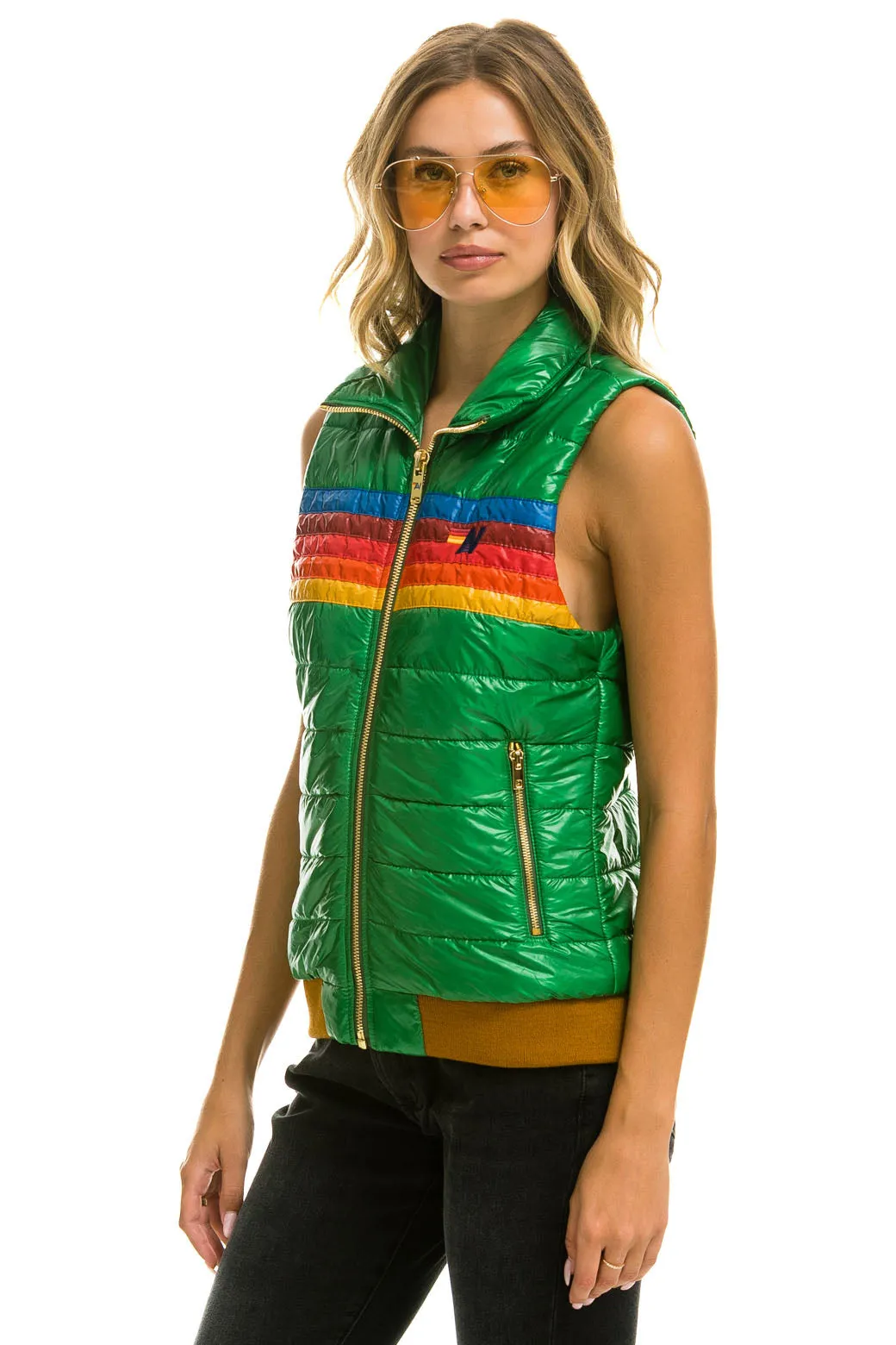 WOMEN'S 5 STRIPE VEST - GLOSSY AMAZON