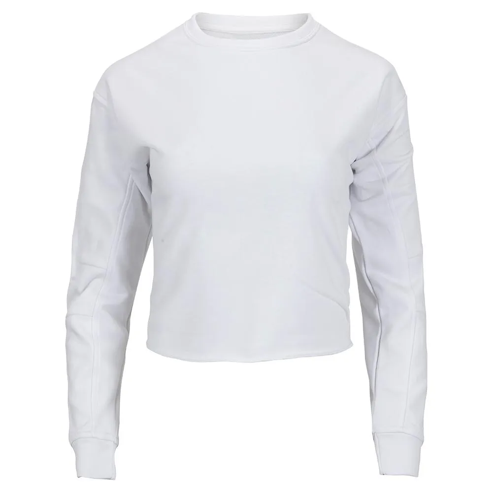 Women's Fleece Ultra Cropped Tennis Sweatshirt White