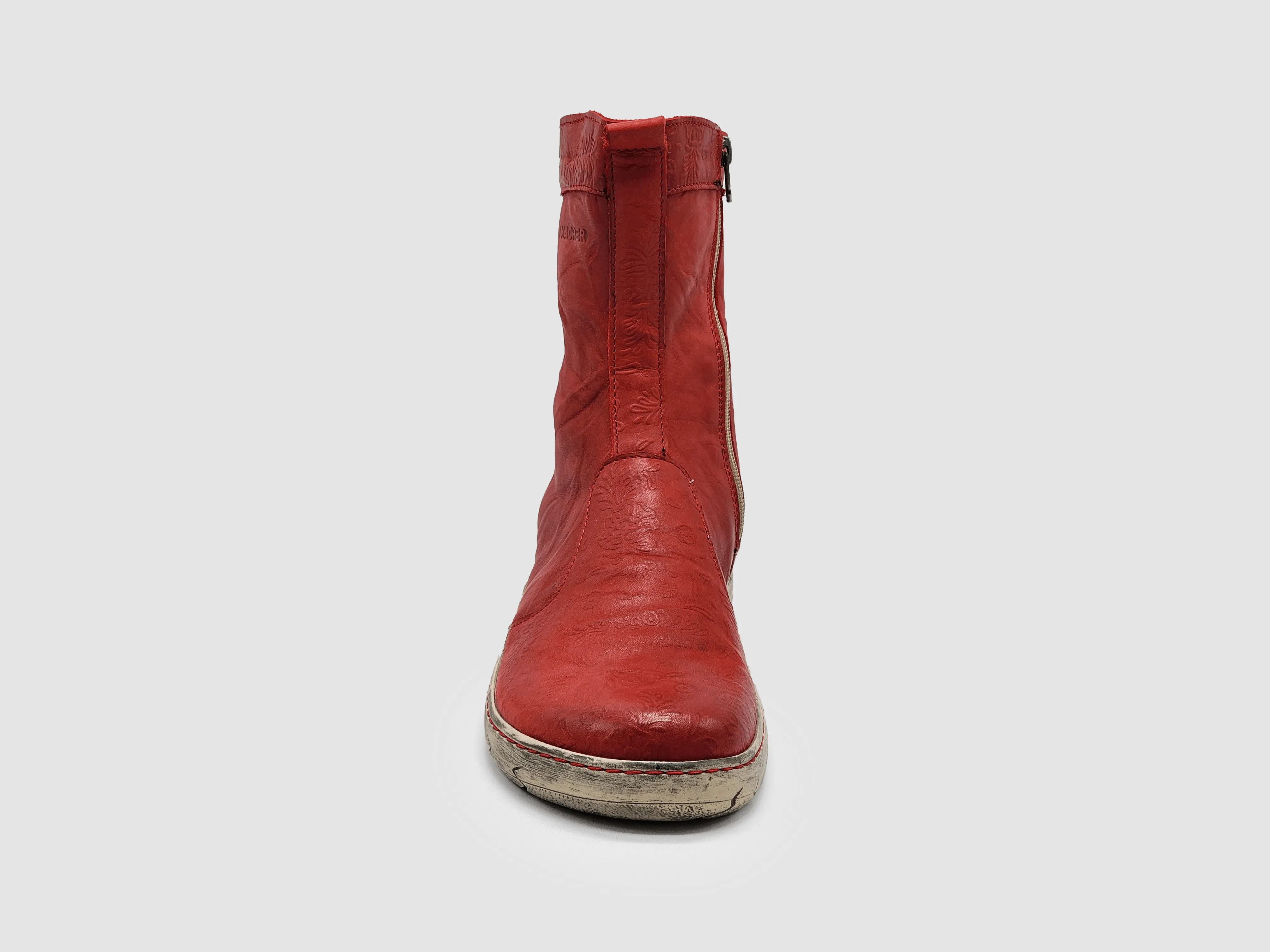 Women's Original Mid Insulated Zip-Up Leather Boots - Red