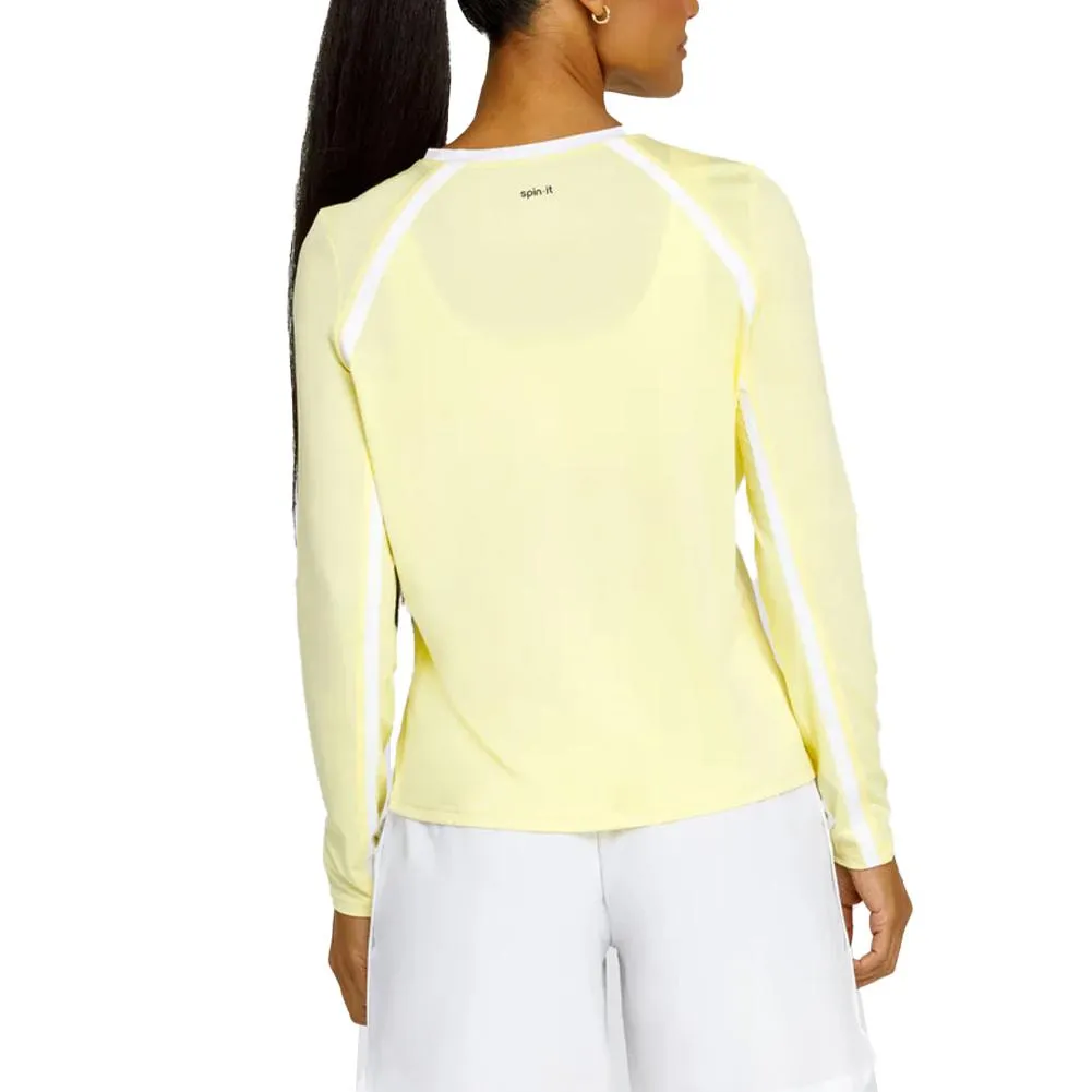 Womens Smash Long Sleeve Pickleball Top Fresh Lemon